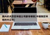 国内的大型区块链公司都有哪些[中国做区块链的大公司]