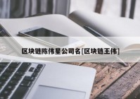 区块链陈伟星公司名[区块链王伟]